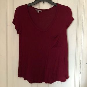 Xs Charlotte Russe burgundy short-sleeved shirt